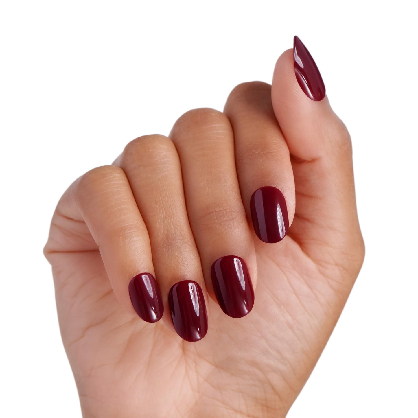 KISS imPRESS Color Press-On Manicure, Gel Nail Kit, PureFit Technology, Short Length, “I'm Not a Cinna”, Polish-Free Solid Color Mani, Includes Prep Beauty and Personal Care imPRESS