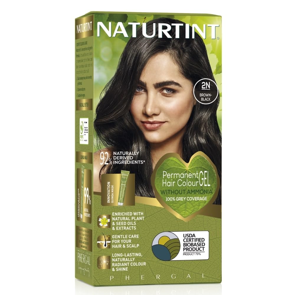 Naturtint 2N Brown Black Permanent Hair Color (Pack of 1), Ammonia Free, Vegan, Cruelty Free, up to 100% Gray Coverage, Long Lasting Results Beauty & Personal Care Naturtint
