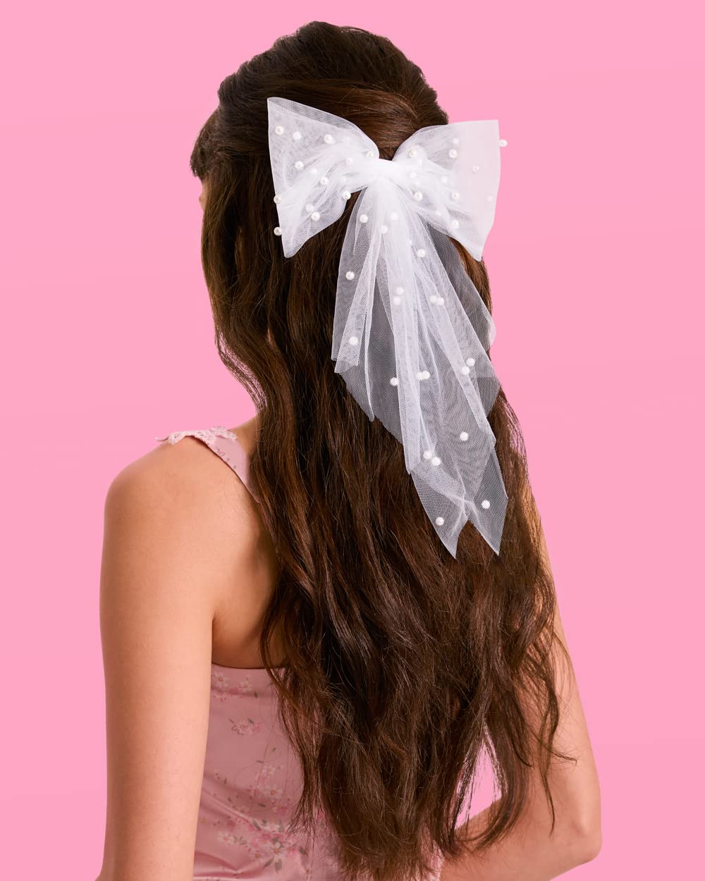 xo, Fetti Bachelorette Party Decorations Pearl White Hair Bow - Bride to Be | Bridal Shower Gift, Bridesmaid Favors Beauty & Personal Care xo, Fetti