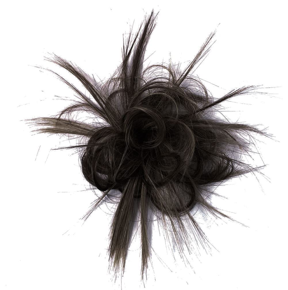 Hairdo Spiky Clip Textured Natural Looking Hairpiece Clip by Hairuwear - R2 Ebony
