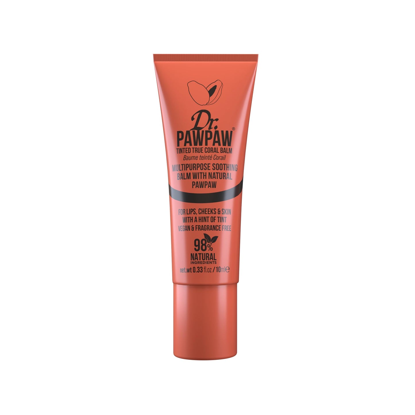 Multipurpose Soothing Tinted Balm - Lip Balm for Lips, Cheeks, Eyes - Tinted Lip Balm - Lip Moisturizer with Pawpaw - True Coral - 0.33 oz Beauty and Personal Care Dr. PAWPAW ORIGINAL BALM