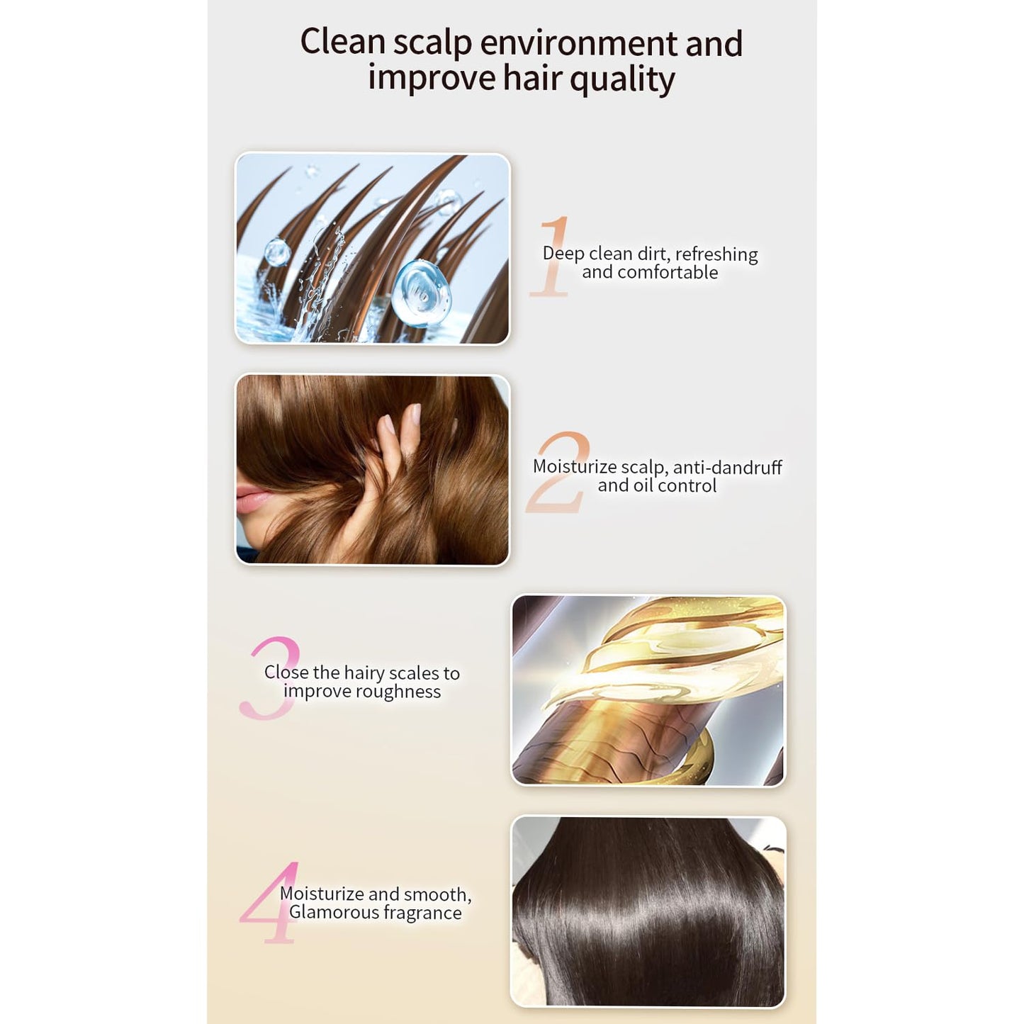 Mnequal Keratin Shampoo & Conditioner Set, Salon-quality Treatments for Dry, Damaged, Curly, Frizzy, Straight or Color Treated Hair, Paraben Beauty & Personal Care Mnequal
