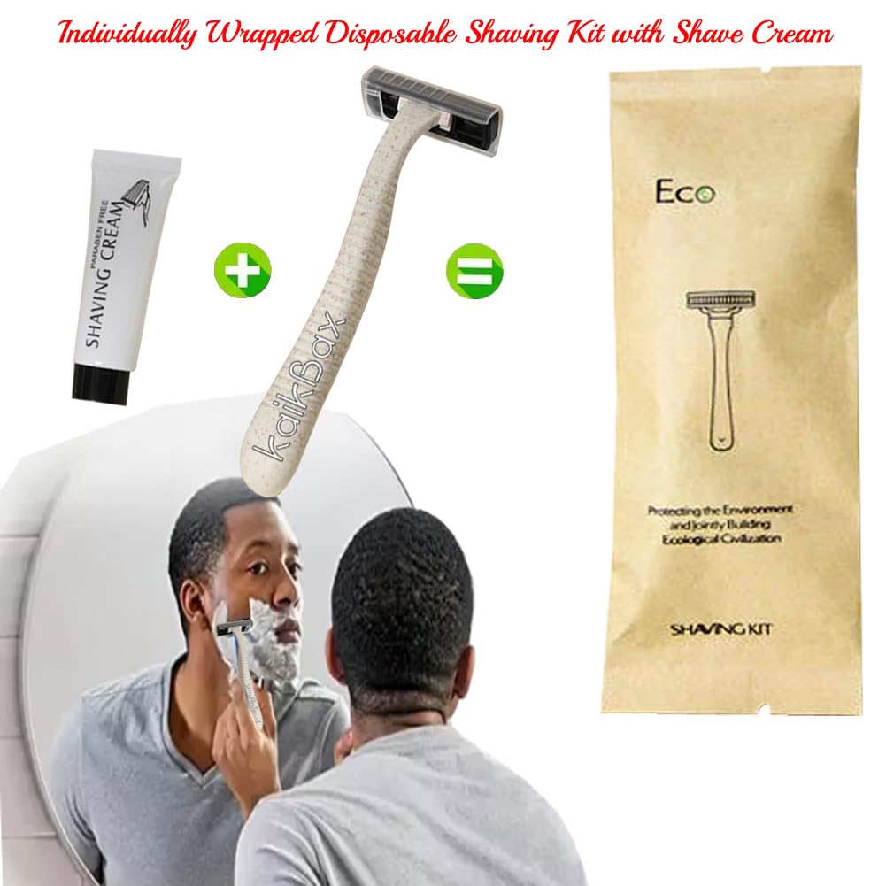 10Pack Disposable Razors 3 Blade Individually Wrapped Kit With Shave Cream Beauty and Personal Care QiMontGiaGonp