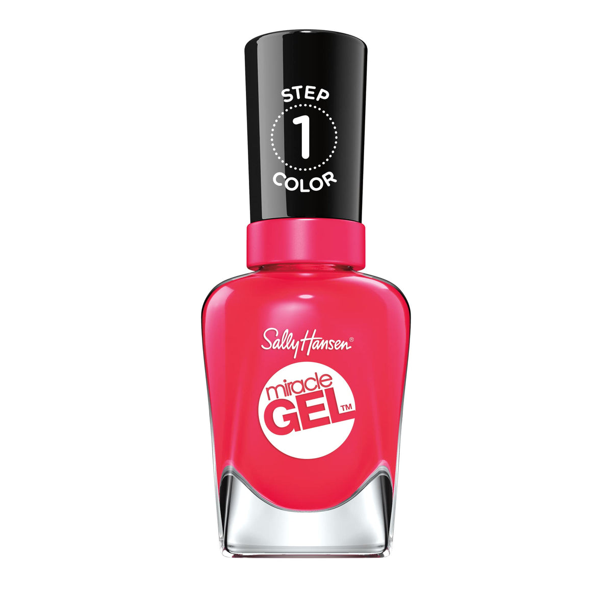 Sally Hansen Miracle Gel Salon Quality Nail Polish | Gel-Like Formula, Two-Step System, No UV Light Needed, Long Lasting | Opaque, Glossy | 329 Pink