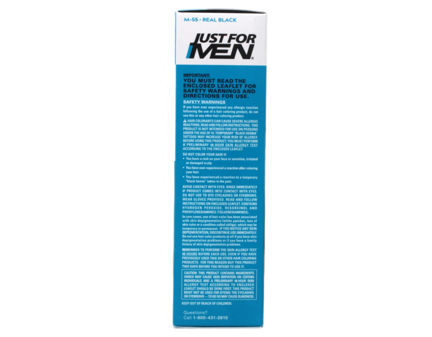 JUST FOR MEN Color Gel Mustache & Beard M-55 Real Black 1 Each (Pack of 6) Beauty & Personal Care Just for Men