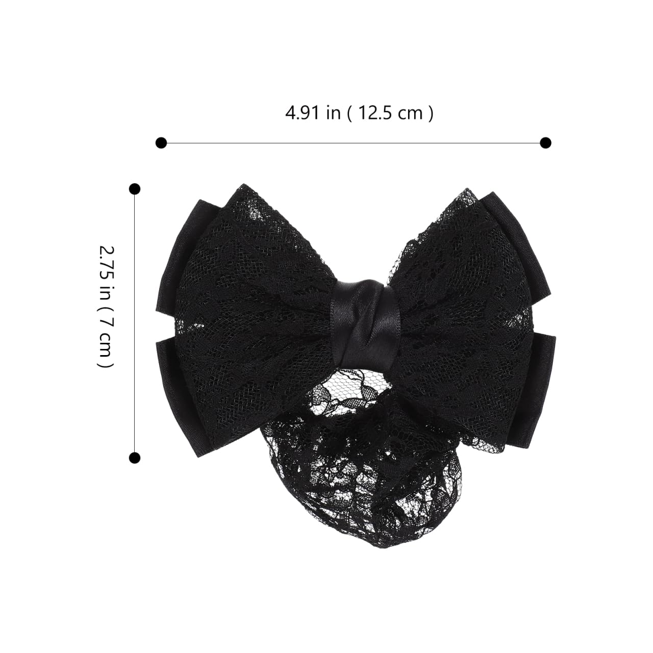 Beaupretty 2Pcs Women Bowknot Hair Bun Cover Barrettes Net Snood Hairnet Decor French Hair Clip (Black) Beauty & Personal Care Beaupretty