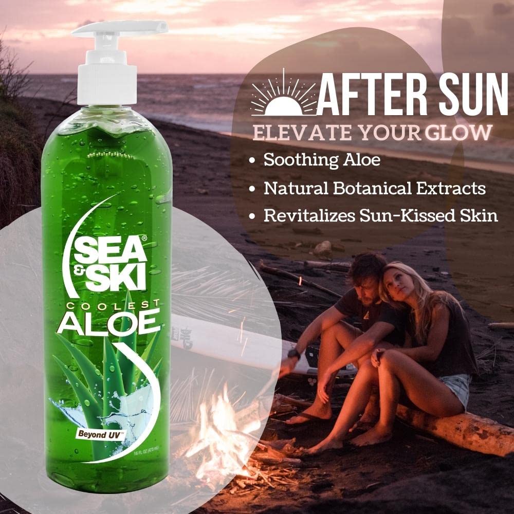SEA & SKI After Sun Coolest Aloe Gel - Naturally Deep Moisturizing Beauty & Personal Care SEA & SKI