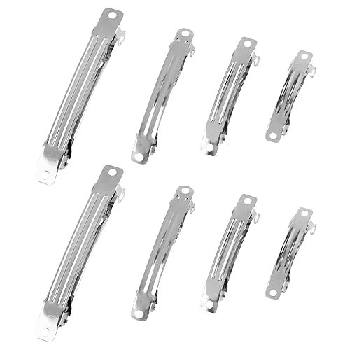 AUEAR, French Barrette Iron Rectangle Hair Clips for DIY Clip Craft Bows (120 Pack, 4 sizes) Beauty & Personal Care AUEAR