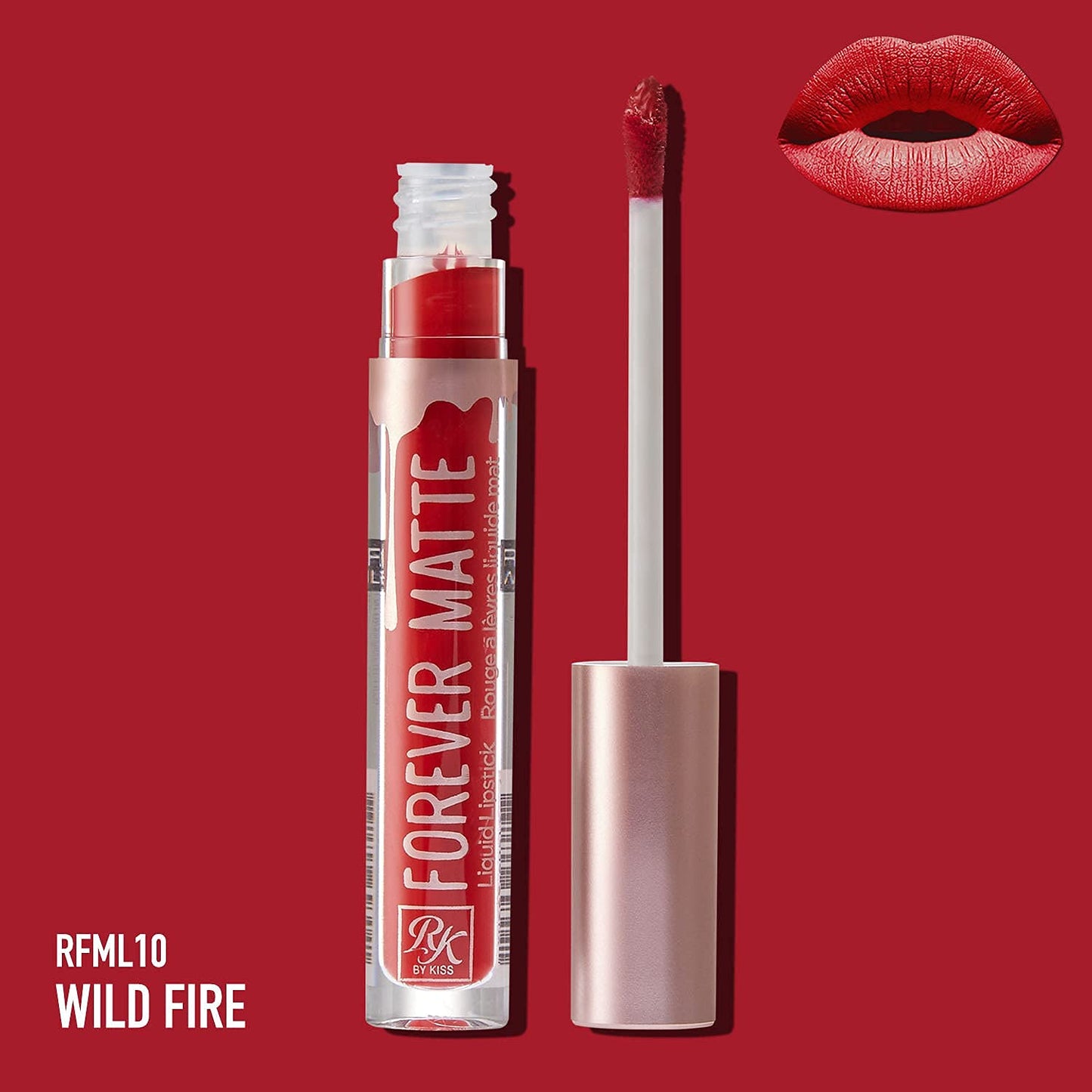 Ruby Kisses Forever Matte Liquid Lipstick - RFML10 (Wild Fire) Beauty & Personal Care Ruby Kisses