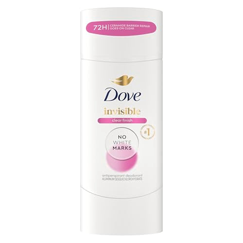 Dove Advanced Care Antiperspirant Deodorant for Women Clear Finish No White Marks 72 hour sweat and odor protection 2.6 oz Beauty and Personal Care Dove