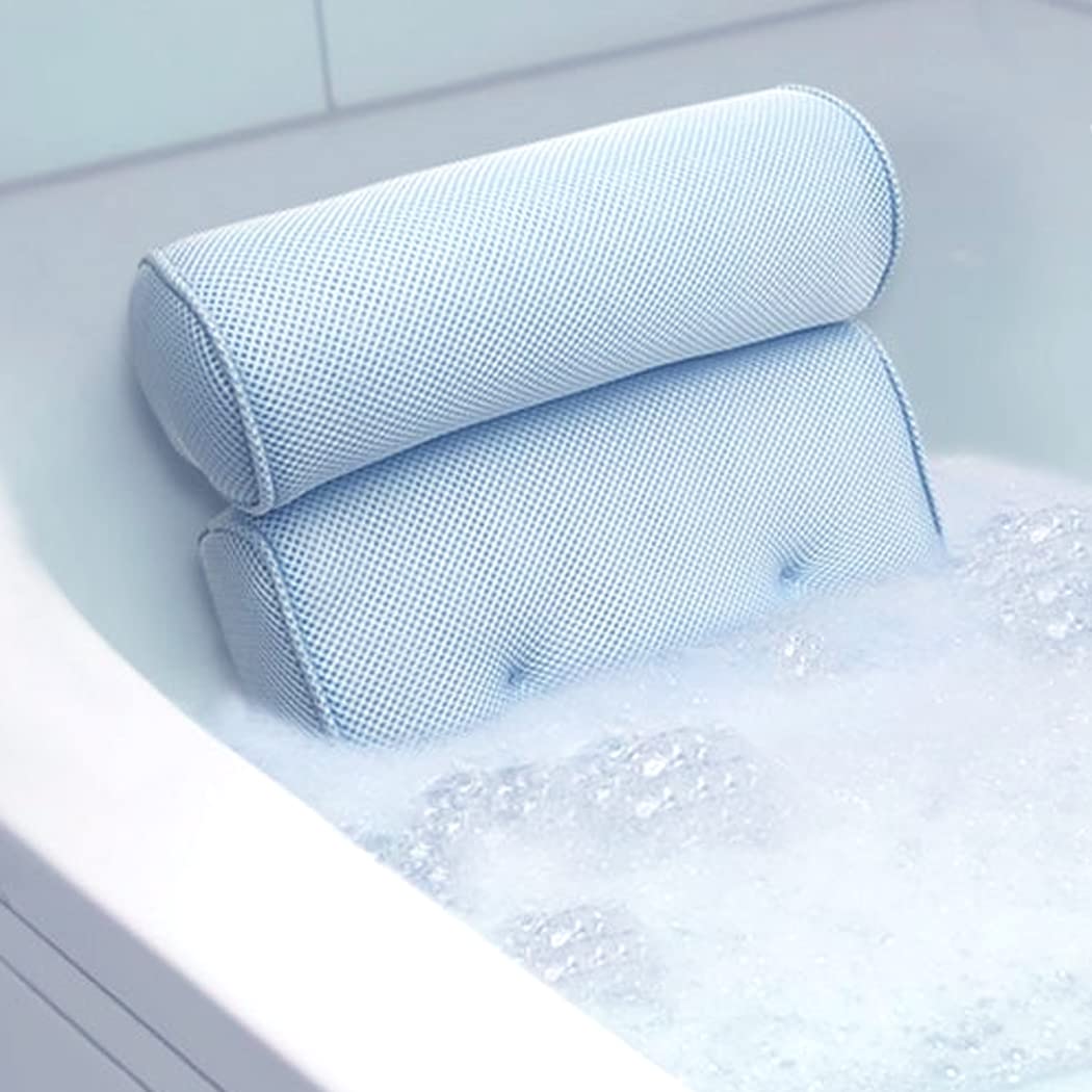 Quick Dry Bath Pillow With Head/Neck and Back Support. Good for Hot Tub or Bathtub or Spa. Waterproof With 4 Built In Suction Cups - Easy to Clean Beauty and Personal Care Innovative Living