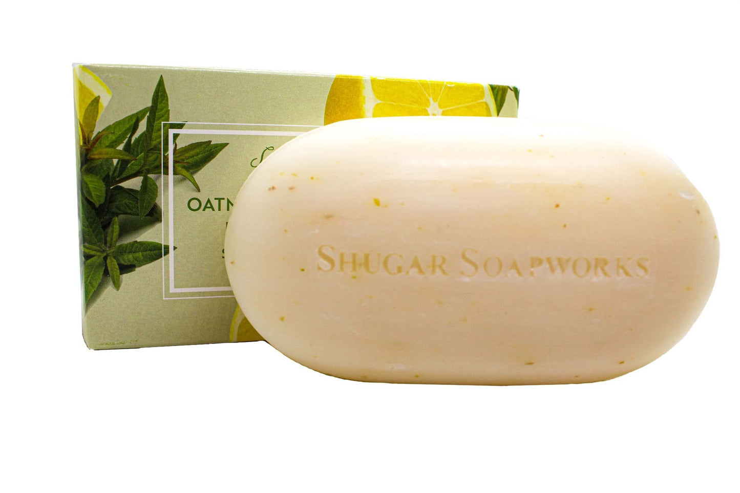 Shugar Soapworks Oatmeal & Lemon Verbena Soap 6.25 Oz - Plant Based, Vegan, Natural, Pure, No Dyes, Sulfate & Paraben Free (2 Pack) Beauty & Personal Care Shugar Soapworks