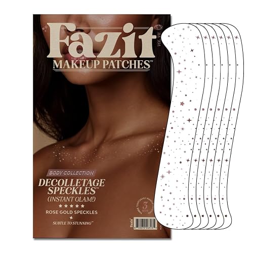 Fazit Makeup Patches - Rose Gold Decollatage Speckles - Glow Up Make-Up Patches - Cute Glitter Makeup Accessories For Women - Cosmetic Glitter Beauty & Personal Care Fazit