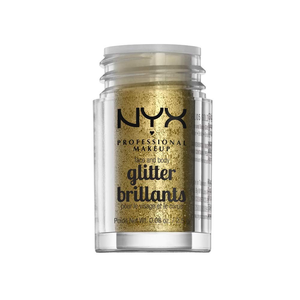 NYX PROFESSIONAL MAKEUP Face & Body Glitter, Gold Beauty & Personal Care NYX PROFESSIONAL MAKEUP