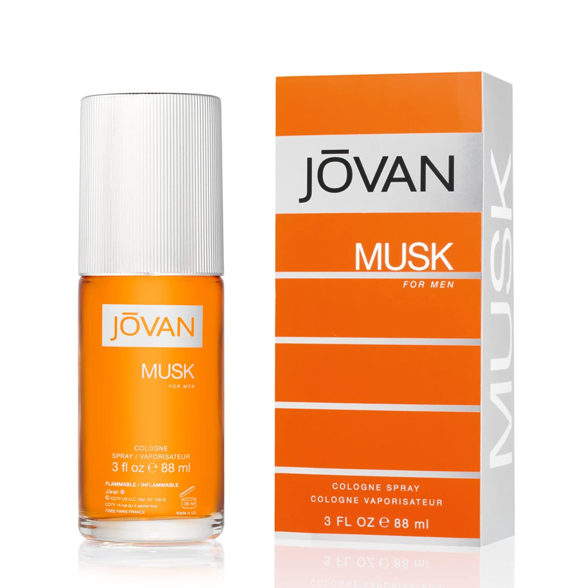 Jovan Musk for Men Eau de Cologne Spray 3 fl oz (Pack of 1), Notes of Carnation, Lavender, and Amber, Men's Fragrance, Long Lasting, Everyday Beauty & Personal Care Jovan