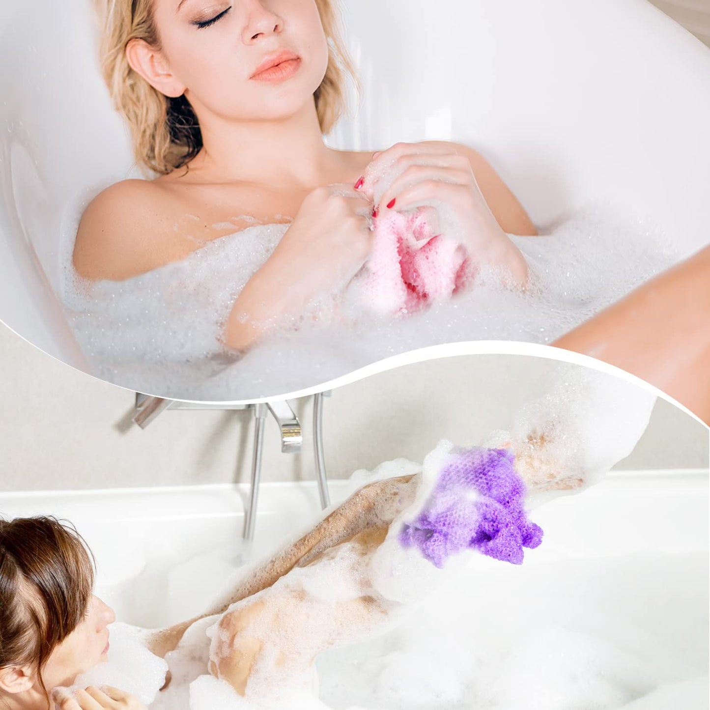 African Net Sponge African Exfoliating Net African Bath Sponge African Scrubbing Long Net Rag African Wash Net Shower Body Scrubber Beauty and Personal Care GIGULES