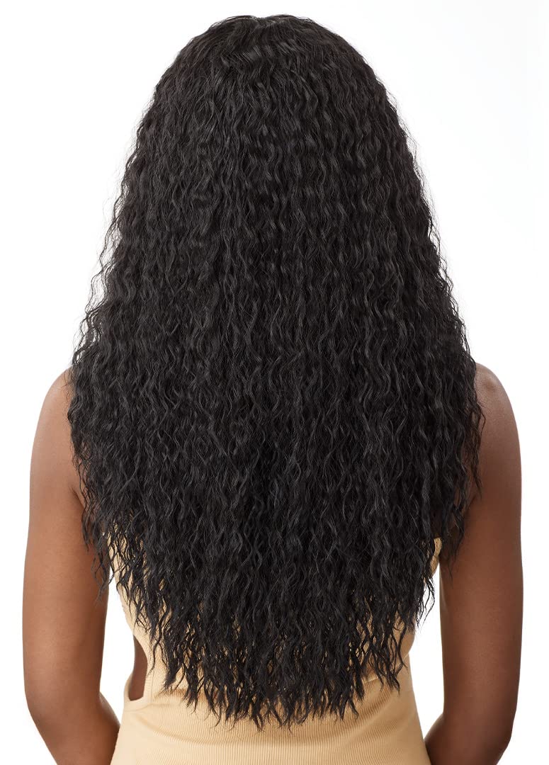 Outre - 5x5 Lace Closure Wig - Human Hair Blend - Peruvian Water Wave 24" (PLATINUM BLONDE 613)