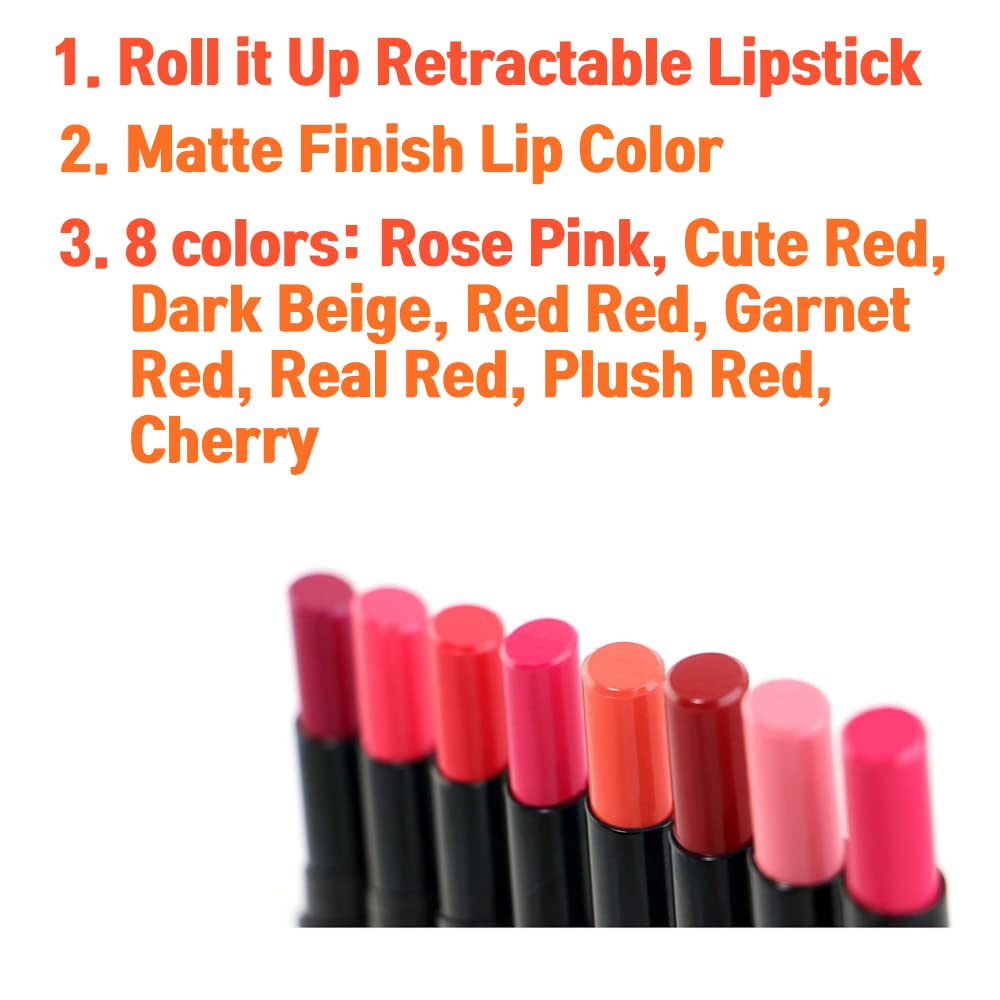 Nabi Cosmetics Professional Matte Lipstick Set of 8 Premium Colors Beauty & Personal Care Nabi