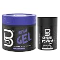L3 Level 3 Cream Gel and Sample Powder - Provides Volume and Medium Hold - With Vitamins to Nourish and Protect Hair Level Three Mens Hair Styling Beauty & Personal Care L3