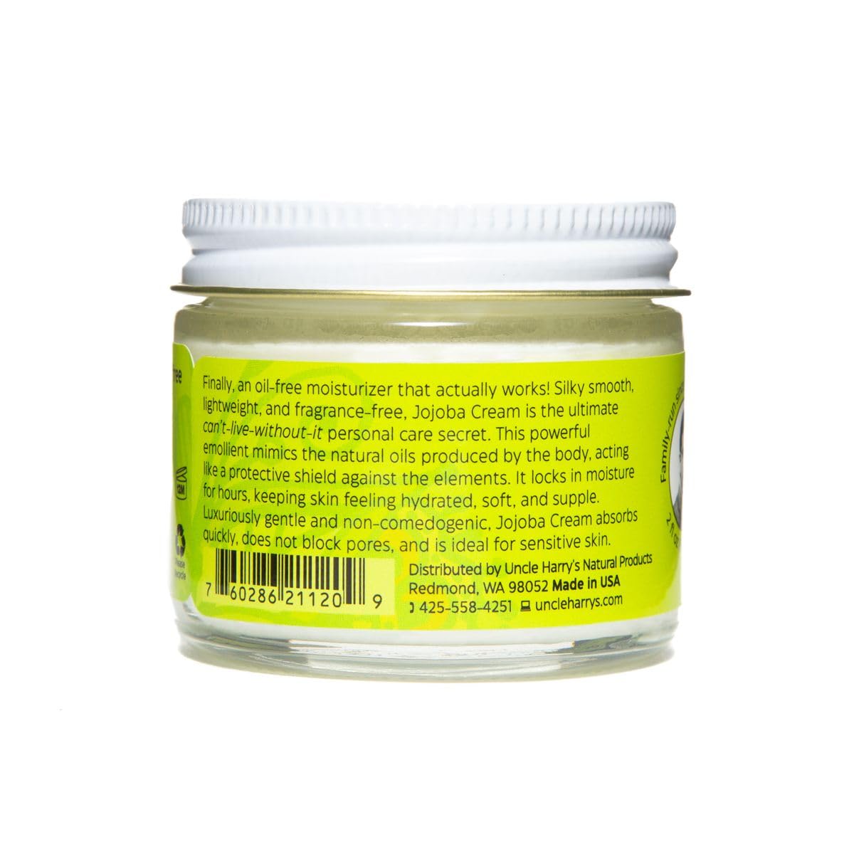 Uncle Harry's Natural Products Jojoba Cream, Smooth Lightweight Fragrance Free Jojoba Esters, Gentle and Non-Comedogenic Perfect for Sensitive Skin Beauty & Personal Care Uncle Harry's