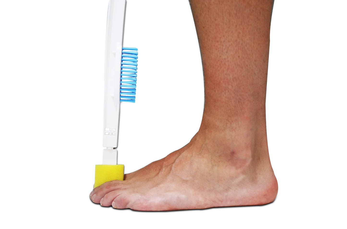 KMINA Long Handled Foot Brush and Toe Cleaner for Disabled, Toe Cleaners Between Toes Brush for Seniors, Long Reach Foot Scrubber Includes Spare Parts Beauty and Personal Care KMINA