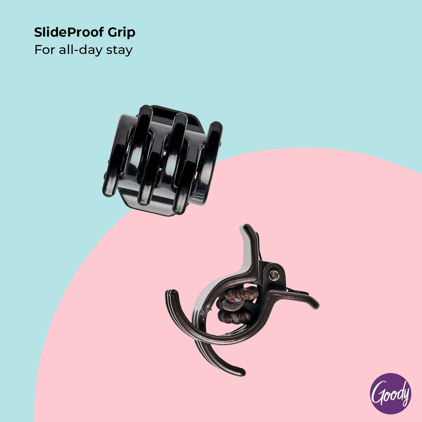 Goody SlideProof Mini Claw Clips, 2 Ct, Black/Brown, Secure Grip for Quick & Easy Hairstyles, Chic Hair Styling Accessories for Women, Men, Boys Beauty & Personal Care GOODY