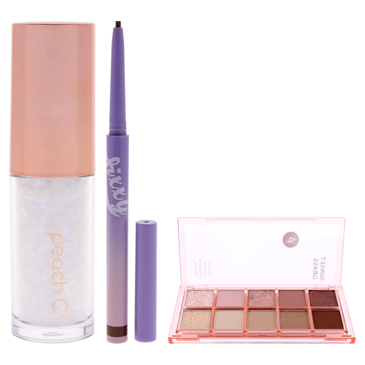 Peach C Kit by Peach C for Women - 3 Pc Kit 0.12oz Eye Shadow - 01 Pure White, 0.04 Eyeliner - 03 Soft Brown, 0.28oz Eye Shadow - 01 Sunset Grass