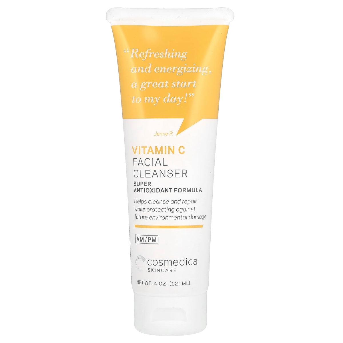 Cosmedica Skincare Vitamin C Facial Cleanser - 4 oz, Vitamin C for Anti-Aging - Gentle Face Cleanser Refreshes and Restores Skin’s Natural Vibrance Beauty & Personal Care Cosmedica Skincare