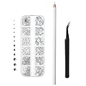 Mr. Pen - 2000 Pcs Rhinestones with Pick Up Tweezer & Picking Pen, Flat Back Round Rhinestones for Crafts, Face Gems, Nails & Makeup Beauty & Personal Care Mr. Pen