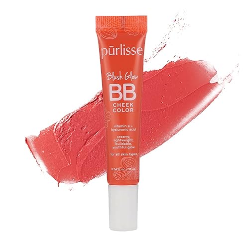 pürlisse Blush Glow BB Cheek Color - Dewy Liquid Blush for Cheeks - Enriched with Vitamin E & Hyaluronic Acid - Creamy, Lightweight & Buildable Beauty & Personal Care p?rlisse