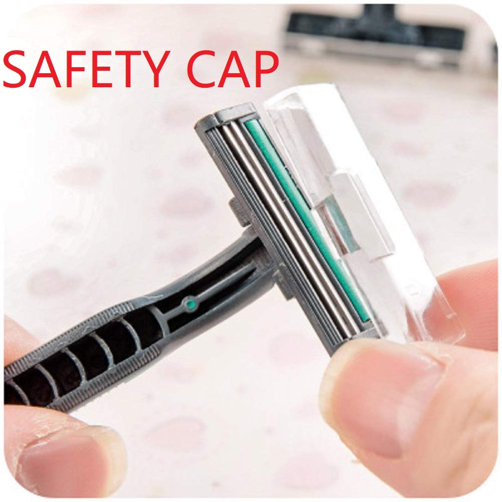 Twin Blade Disposable Razors,Stainless Steel Blade Individually Wrapped Razors Bulk,Manual Razors with Clear Safety Cap Beauty and Personal Care Ttarxug