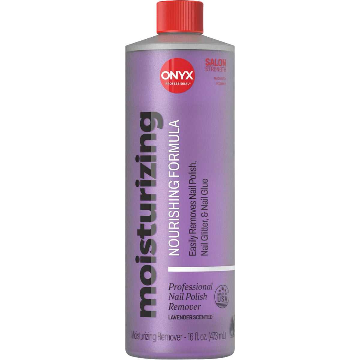 Onyx Professional Nail Polish Remover Kit with Nail File, Lavender 16 fl oz