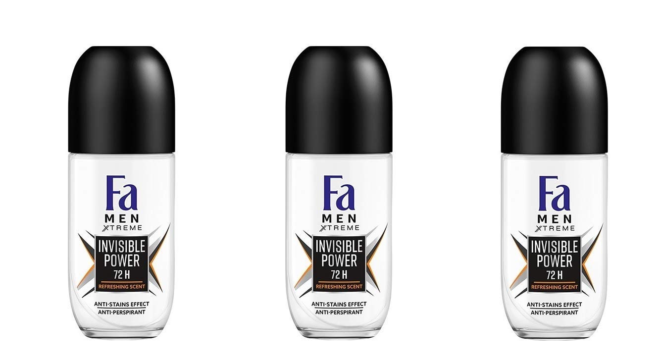 (Pack of 3) Fa Men Xtreme Invisible Power Anti-perspirant Deodorant Roll On for Men 3 x 50ml / 3 x 1.7 Fl Oz Beauty and Personal Care Fa