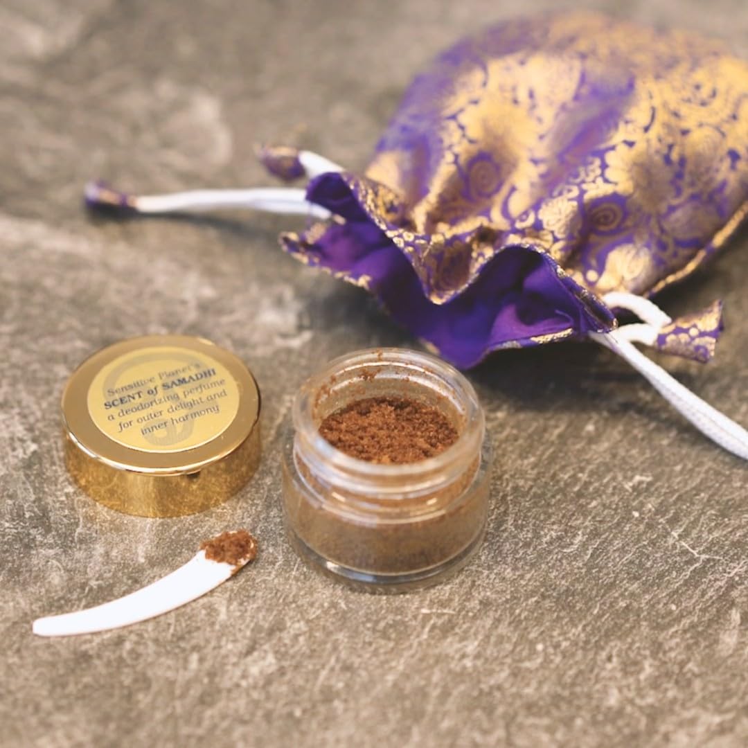 Sensitive Planet Scent of Samadhi Powder - All-Natural Deodorant and Personal Fragrance with Sandalwood, Tulsi, Rose and Clove, 2 oz Jar (1-Pack) Beauty and Personal Care Sensitive Planet