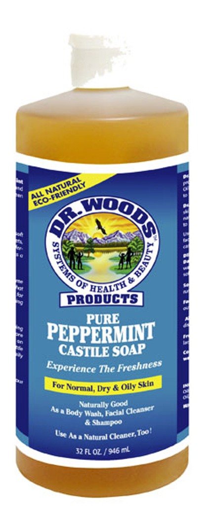 Dr. Woods Pure Peppermint Castile Soap, 32-Ounce (Pack of 12) Beauty & Personal Care Dr. Woods