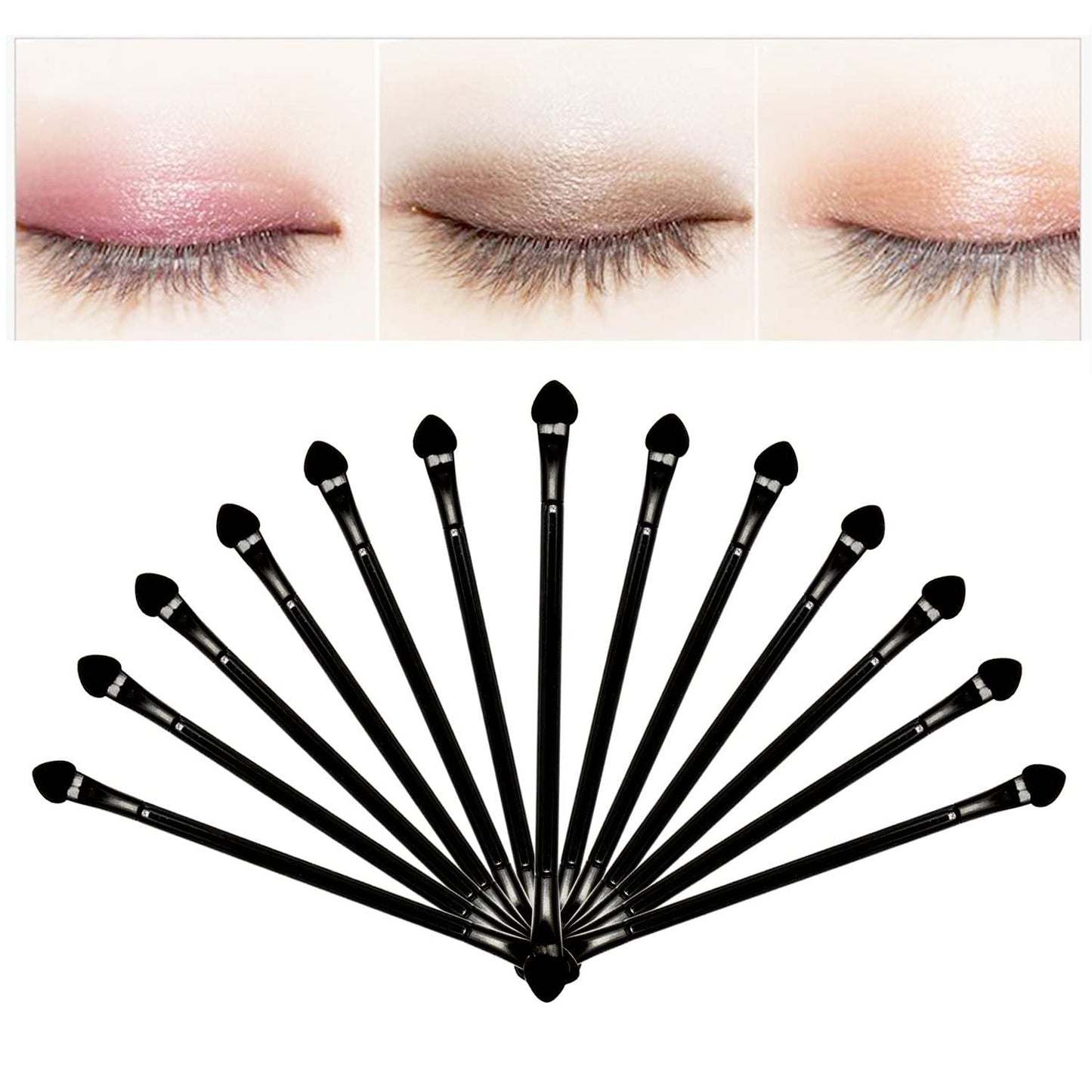 Professional Double Head Eyeshadow Brushes Cosmetic Tool - TygoMall 30 Pcs Disposable Dual Sides Eyeshadow Sponge Brushes Makeup Applicator, with 12 Beauty & Personal Care TYGOMALL