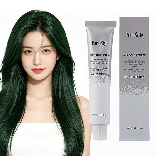 YSNSTYLE-PureStyle 3.4 fl oz(100ml) Hair Color Cream, Ammonia-Low Permanent Hair Dye with Nourishing, Green Long-Lasting Fade-Resistant Color, At-Home Beauty & Personal Care ysnstyle