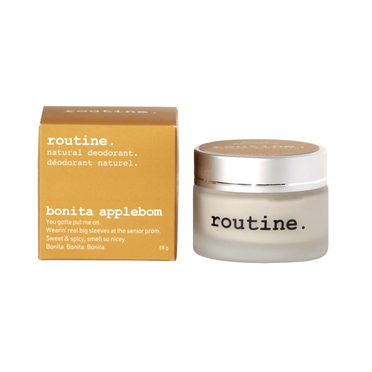 Routine. Natural and Aluminum Free Deodorant (2 Fluid Oz.) for Women and Men - Bonita Applebom - Apple, Clove, Nutmeg & Vanilla (Cream Jar Formula) Beauty and Personal Care Routine