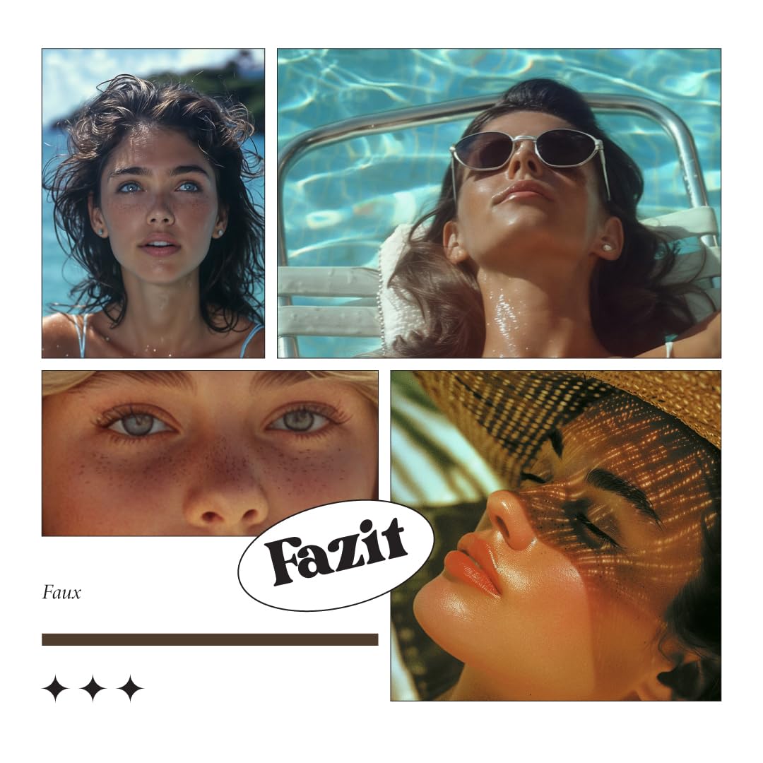 Fazit Makeup Patches - Faux Freckles - Glow Up Make-Up Patches - Cute Glitter Makeup Accessories For Women - Cosmetic Glitter For Face Beauty & Personal Care Fazit