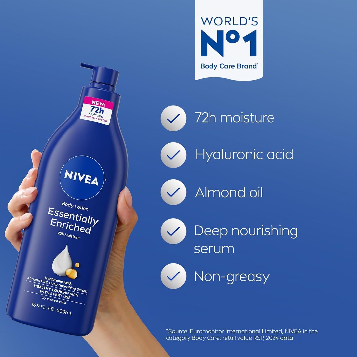 Nivea Lotion Essentially Enriched 16.9 Ounce Pump (Very Dry Skin) (500ml) (6 Pack) Beauty & Personal Care NIVEA
