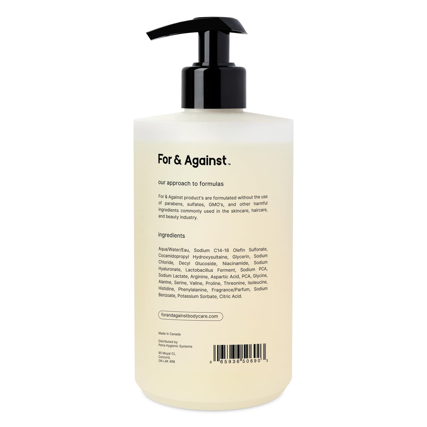 For & Against Amber & Sandalwood Body Wash | No Nonsense Luxury Body Wash with Long Lasting Scent & Rich Lather | Clean Formula with Niacinamide Beauty & Personal Care For & Against