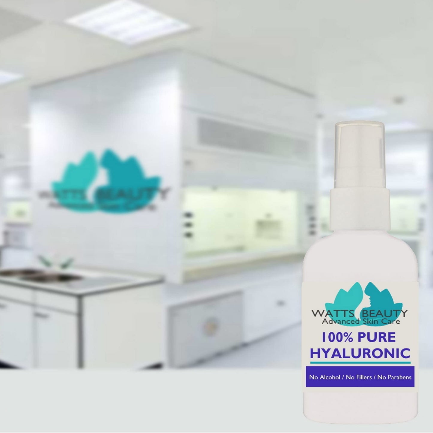 Anti Aging Wrinkle Serum of 100% Pure Hyaluronic Acid for Face and Body - No Alcohol, 8 oz Beauty & Personal Care Watts Beauty