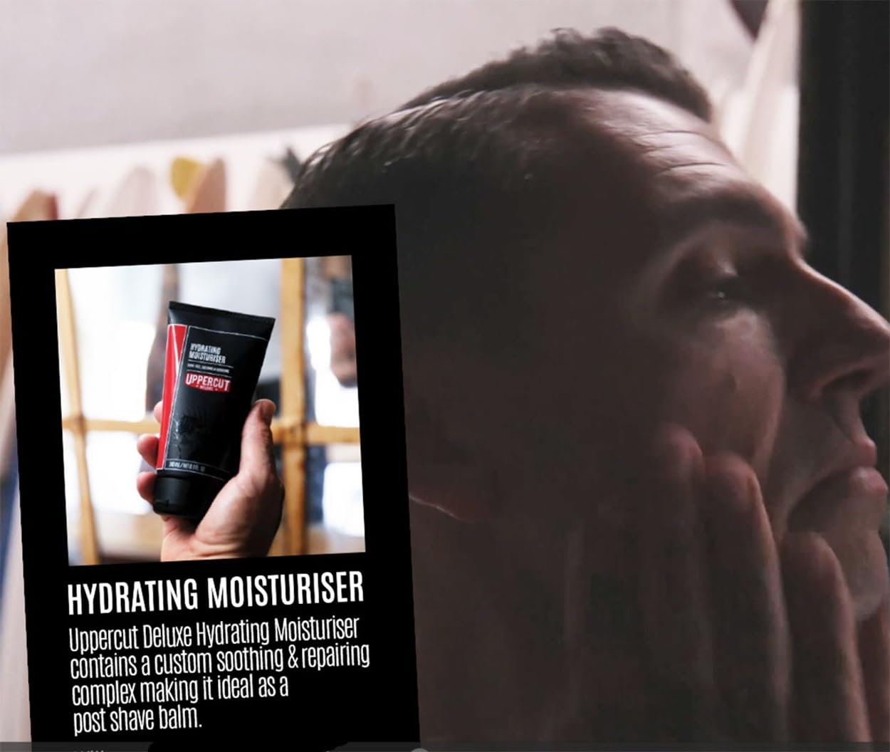 UPPERCUT DELUXE Hydrating Moisturizer for Men - Oil-Free Post Shave Soothing Cream with Allantoin & Shea Butter - 4 fl oz (120 mL) Beauty and Personal Care UPPERCUT DELUXE
