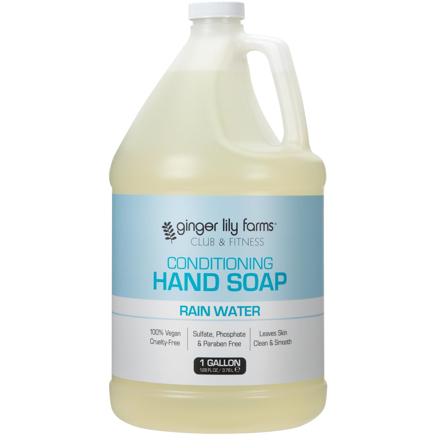 Ginger Lily Farms Club & Fitness Conditioning Liquid Hand Soap Refill, 100% Vegan & Cruelty-Free, Rain Water Scent, 1 Gallon (Pack of 4) Beauty & Personal Care Ginger Lily Farms