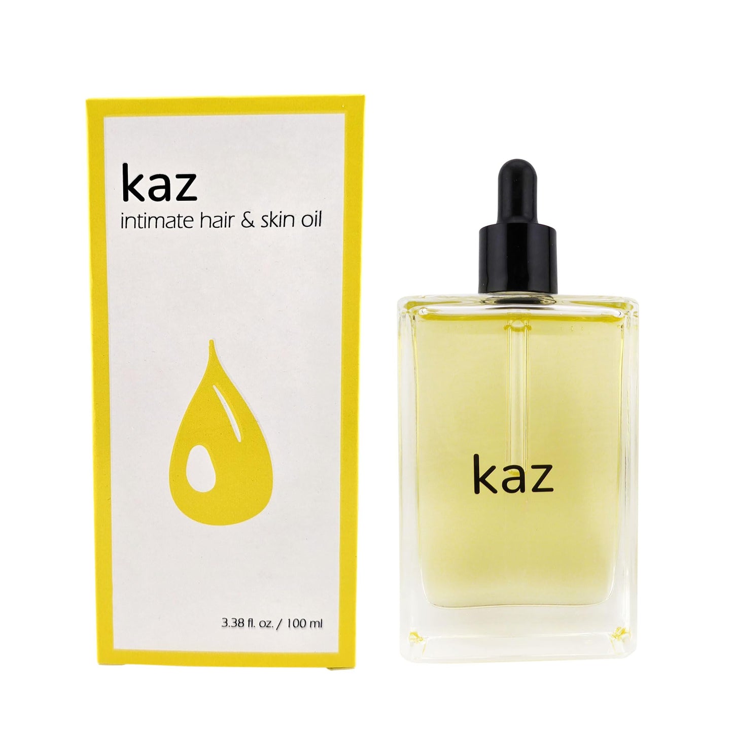 Waxness Kaz Intimate Hair & Skin Oil for Ingrown Hair Care, Soothing Lightweight Oil for Bikini Area & Underarms 3.38 fl oz (100 ml) - Professional Beauty and Personal Care Waxness
