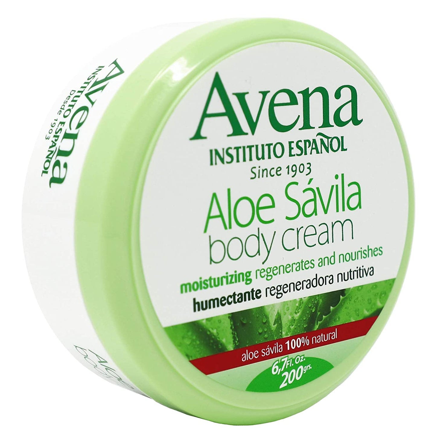 Avena Instituto Espanol Aloe Savila Body Cream, Moisturizing, Regenerates and Nourishes, 2-pack Of 6.7 FL Oz each, 2 Jars Beauty & Personal Care Avena Instituto Espanol