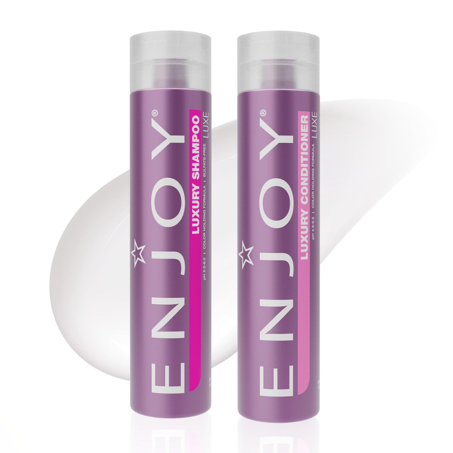 Enjoy Luxury Shampoo & Conditioner- Eliminates Frizz Cleansing Moisturizing Smoothing - Sulfate Free For Thick Coarse or Curly Hair (10.1 Fl Oz) Beauty & Personal Care Enjoy