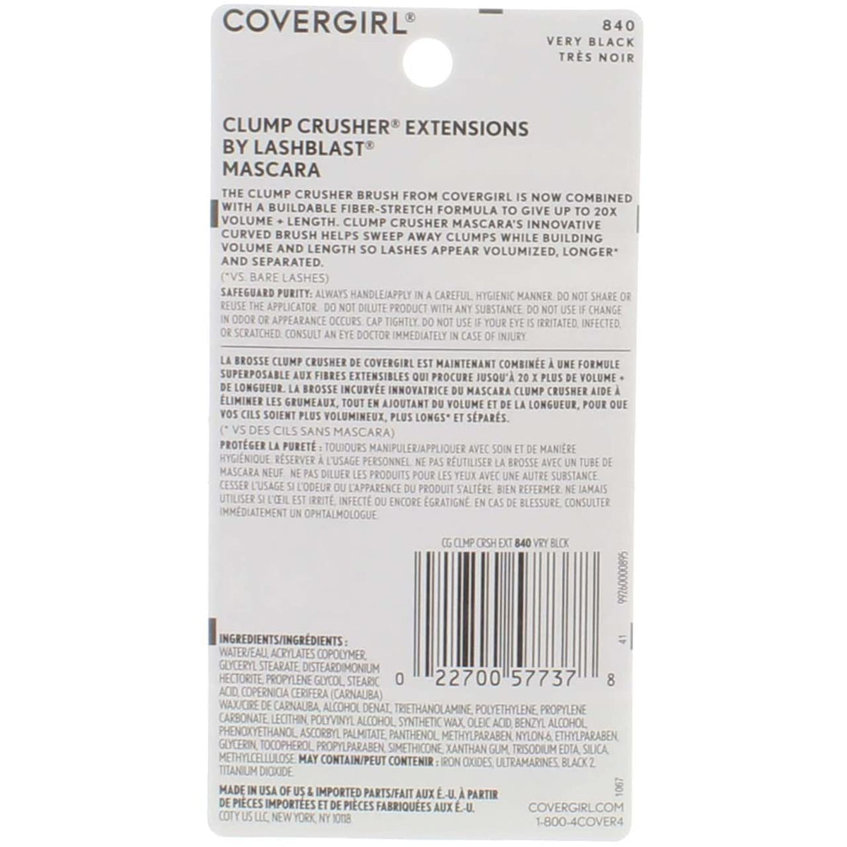 CoverGirl Lashblast Clump Crusher Very Black Mascara - 3 per case. Beauty & Personal Care COVERGIRL