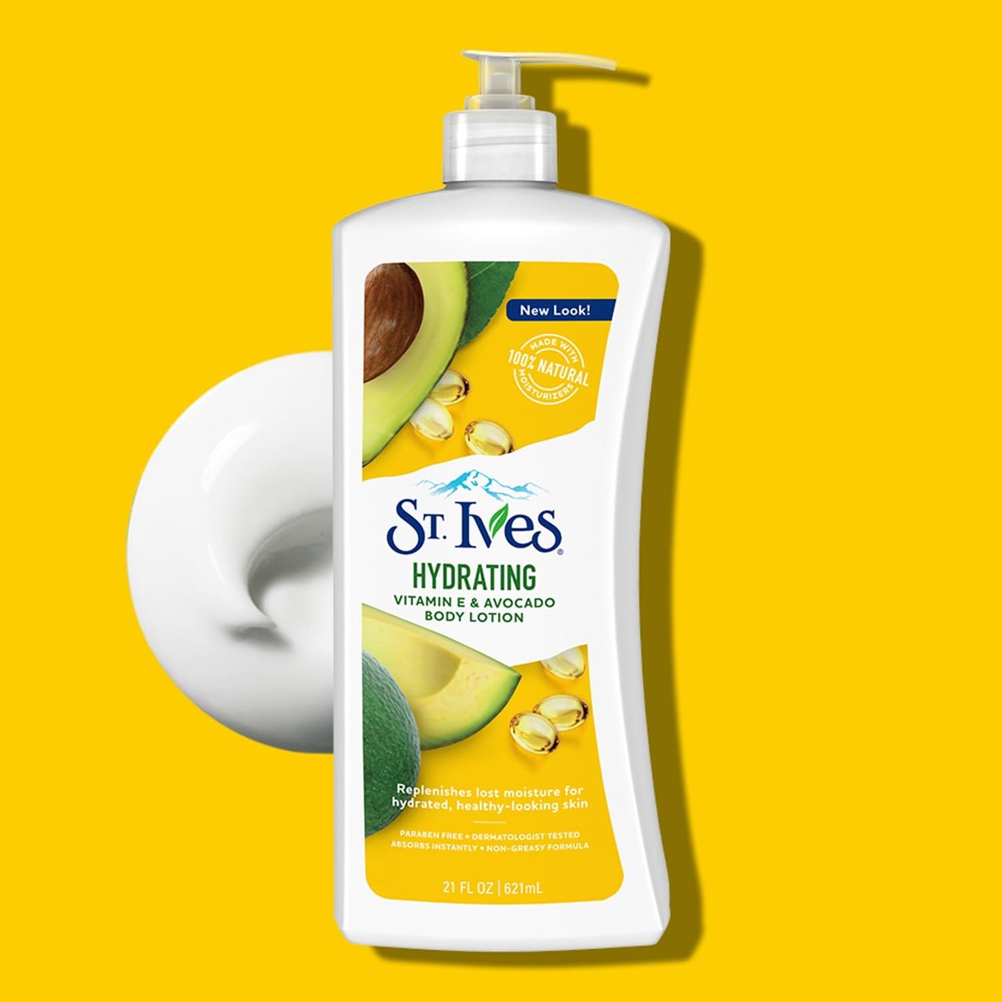 St. Ives Hydrating Hand & Body Lotion Moisturizer for Dry Skin Vitamin E & Avocado Made with 100% Natural Moisturizers 21 oz Beauty & Personal Care St. Ives