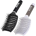 TaiBest Boar Bristle Hair Brush Set - Dry/Wet Hair Brushes Detangler for Fine, Thick, Curly Hair - Curved and Vented Hair Brush for Women, Men or Kids Beauty & Personal Care TaiBest